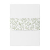 Bandeau De Faire-part Bande ventrale d'invitation à toile de fleurs et d (Dos Example)