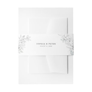 Bandeau De Faire-part Bande ventrale d'invitation avec esquisse florale