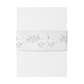 Bandeau De Faire-part Bande ventrale en ligne d'écriture violette (Dos Example)