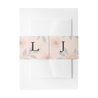Bandeau De Faire-part Bande ventrale pour faire-part de mariage Blushing