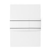 Bandeau De Faire-part Bande ventre d'invitation avec bordure grise (Dos Example)