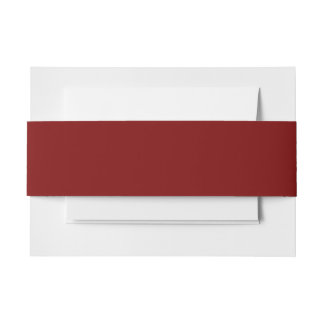 Bandeau De Faire-part Bande ventre d'invitation couleur solide rouge pro