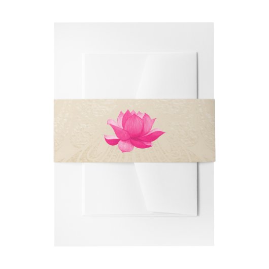 Bandeau De Faire-part Bandeau de mariage indien hindou lotus (Devant example)
