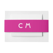 BANDEAU DE FAIRE-PART BANDES DE BELLY MARIAGES ROSE FONCÉ (Devant Example)