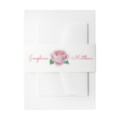 Bandeau De Faire-part Bandes de Faire-part de mariage rose (Devant example)