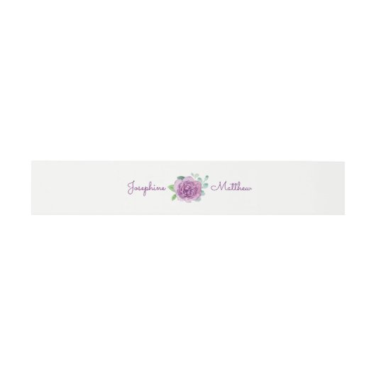 Bandeau De Faire-part Bandes de Faire-part de mariage Roses violets (Plat)