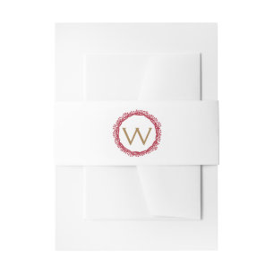 Bandeau De Faire-part Bandes de ventre de monogramme de guirlande de