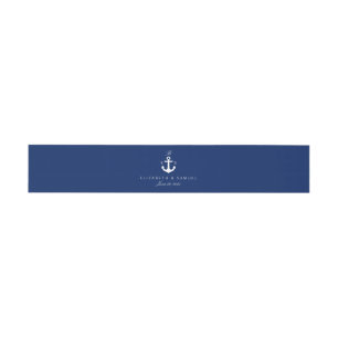 Bandeau De Faire-part Bandes de ventre élégantes de la Ancre marine bl