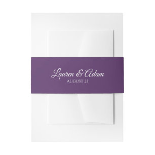 Bandeau De Faire-part Bandes de ventre faire-part de mariage (Plum / pou