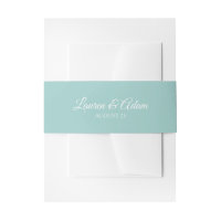 Bandes de ventre faire-part de mariage | Turquoise