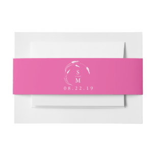 Bandeau De Faire-part Bandes de ventre faire-part de mariage Vibrant ros