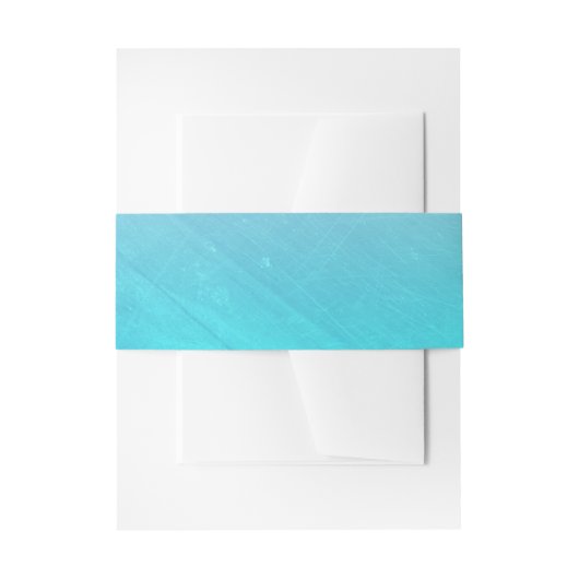 Bandeau De Faire-part Bandes de ventre Mariage bleu Aqua (Devant example)