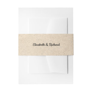 Bandeau De Faire-part Bandes de ventre rustique en papier Kraft