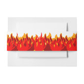 Bandeau De Faire-part Bandes d'invitation BBQ Red and Orange Flames (Devant Example)