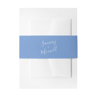 Bandes d'invitation de mariage personnalisées bleu