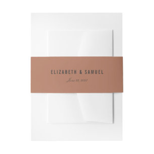 Bandeau De Faire-part Bandes du ventre Mariage Brown d'automne