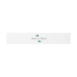 Bandeau De Faire-part Bandes du ventre Mariage de Dragon turquoise