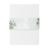 Bandeau De Faire-part Bandes Mariages de ventre Dusty Blue Eucalyptus (Dos Example)