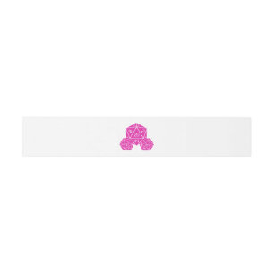 Bandeau De Faire-part Bandes Mariages de ventre rose D20 dés