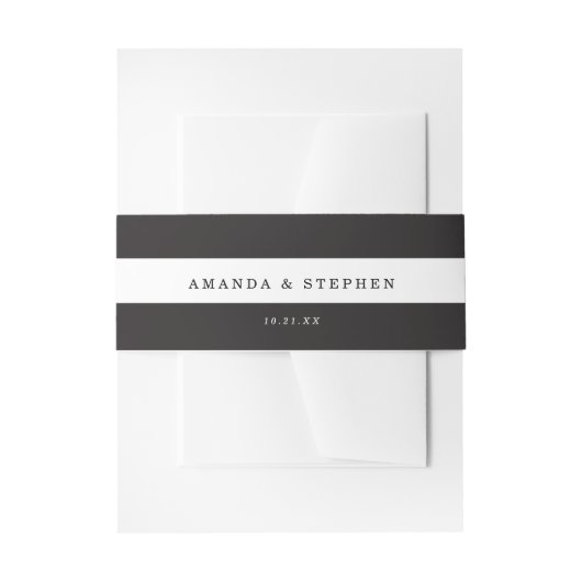 Bandeau De Faire-part Bandes noires chic (Devant example)