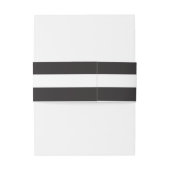 Bandeau De Faire-part Bandes noires chic (Dos Example)