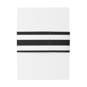 Bandeau De Faire-part Bandes rayées noir et blanc Mariage élégant (Dos Example)