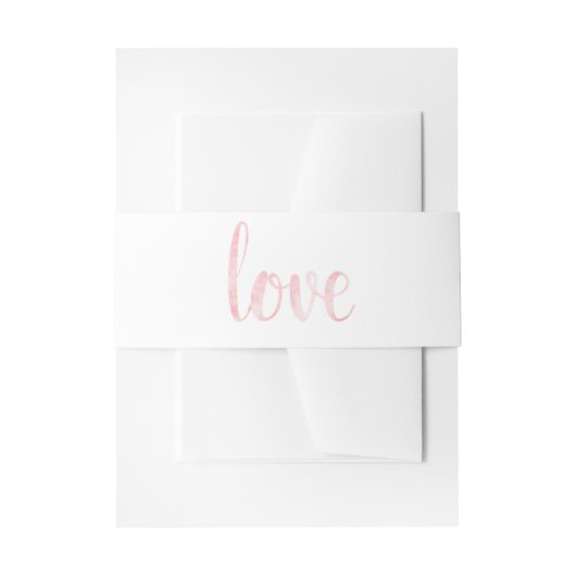 Bandeau De Faire-part Bandes roses de ventre d'invitation d'amour (Devant example)