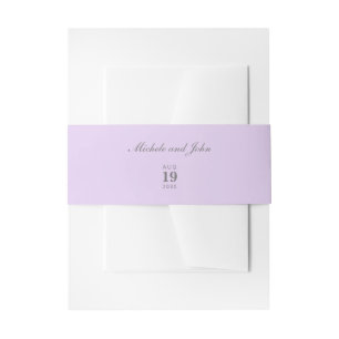 Bandeau De Faire-part Bandes ventrales Mariage Lilac simples