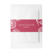 Bandeau De Faire-part Beach Seashell Viva Magenta Nom personnalisé Maria (Devant example)