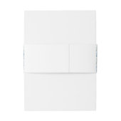 Bandeau De Faire-part Bébé Blue Floral Princesse Silver Quinceanera (Dos Example)