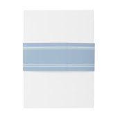 Bandeau De Faire-part Bébé simple bleu et blanc (Dos Example)
