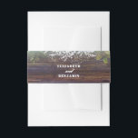 Bandeau De Faire-part Bébé's Breath Rustic Wood Barn Mariage<br><div class="desc">Bois de grange rustique et faire-part de mariage de ventre de bébé</div>