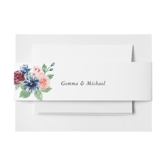 Bandeau De Faire-part Belle aquarelle Floral & Mariage de verdure (Devant Example)