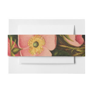 Bandeau De Faire-part Belle Botanique rose Rose vintage