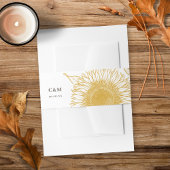 Bandeau De Faire-part Belle + Élégant Mariage de automne de tournesols