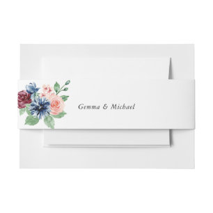 Bandeau De Faire-part Belle Mariage Aquarelle Florale & Feuillage