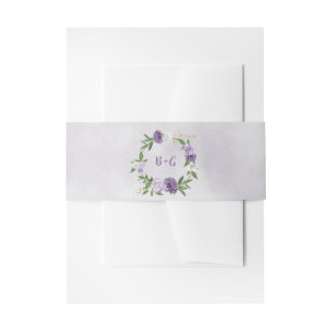 Bandeau De Faire-part belle violette lilas et blanc mariage floral