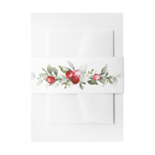 Bandeau De Faire-part Berries d'hiver Monogramme Faire-part de mariage I