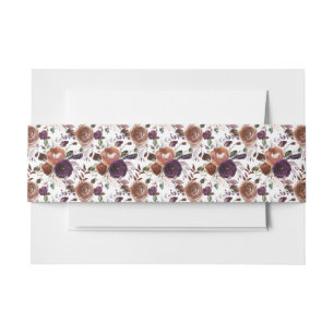 Bandeau De Faire-part Beurre Rhum Bourgogne Violet foncé Imprimer Bandes