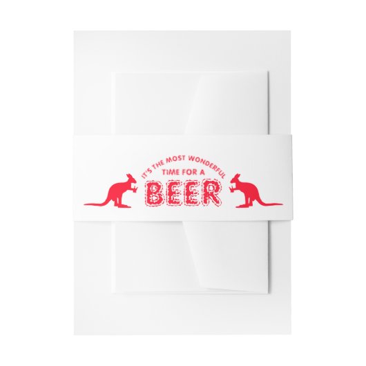 Bandeau De Faire-part Bière Kangaroo, Noël australien (Devant example)