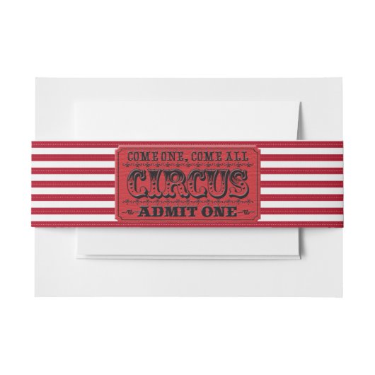 Bandeau De Faire-part Billet de cirque (Devant Example)