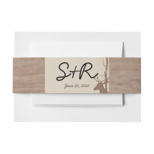 Bandeau De Faire-part Birch Trees rustiques et cerfs Mariages Bande de v