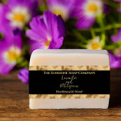 Bandeau De Faire-part Black et Gold Soap Belband