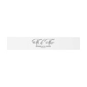 Bandeau De Faire-part Black M. et Mme Rustic Mariage de calligraphie (Plat)