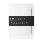 Bandeau De Faire-part Black Matte Simple Minimal Formal Wedding (Devant example)