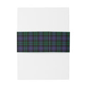 Bandeau De Faire-part Black Watch Tartan, Plaid Wedding (Dos Example)