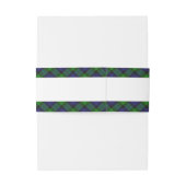 Bandeau De Faire-part Black Watch Tartan Scottish Plaid (Dos Example)