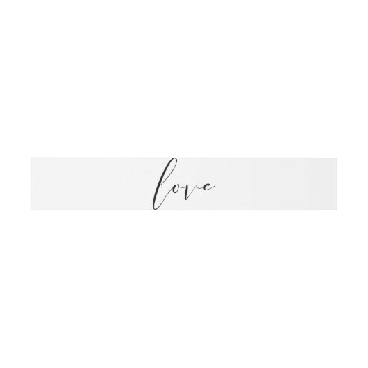Bandeau De Faire-part Black & White LOVE Minimal Mariage moderne (Plat)