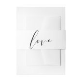 Bandeau De Faire-part Black & White LOVE Minimal Mariage moderne (Devant example)