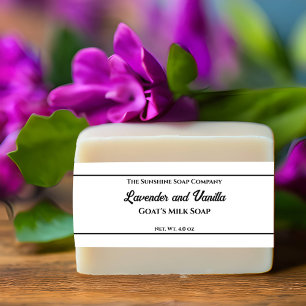 Bandeau De Faire-part Blanc avec Black Text Soap Belband